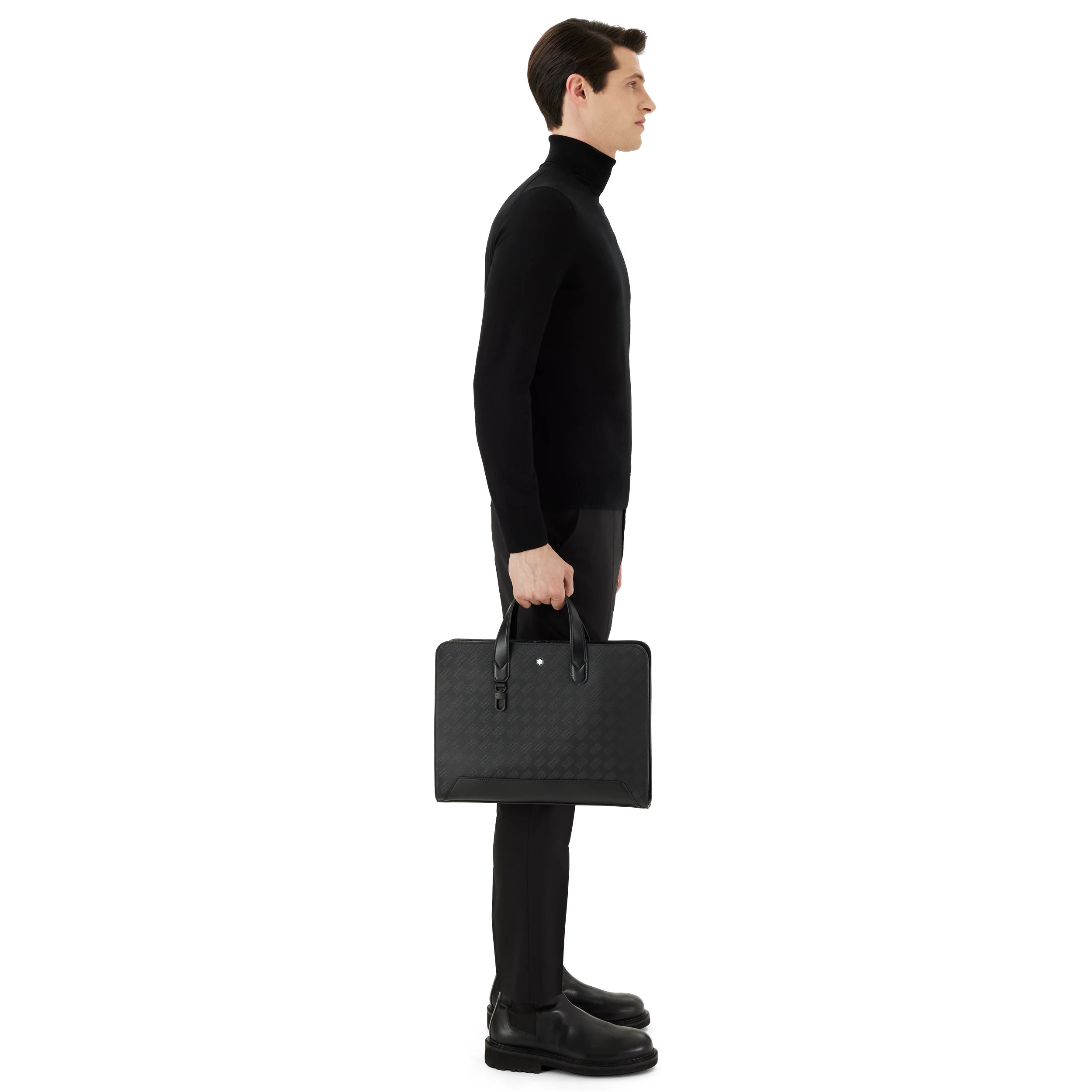 montblanc 3.0 leather crosshatch slim briefcase #198043 #129962 #199403 #131939 #130245